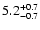 $\rm 5.2^{+0.7}_{-0.7}$