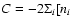 $C =
-2\Sigma_{i}[n_{i}$