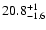 $\rm 20.8^{+1}_{-1.6}$