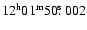 $12^{\rm h}01^{\rm m}50\hbox{$.\!\!^{\rm s}$ }002$