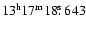 $13^{\rm h}17^{\rm m}18\hbox{$.\!\!^{\rm s}$ }643$