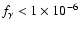 $f_{\gamma }<1\times 10^{-6}$