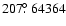 $207\hbox{$.\!\!^\circ$ }64364$