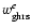 $w_{\rm ghrs}^{e}$