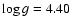 $\ensuremath{\log g} = 4.40$