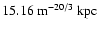 $15.16~{\rm m}^{-20/3}~{\rm kpc}$
