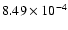 $8.49\times 10^{-4}$