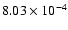 $8.03\times 10^{-4}$