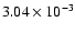 $3.04\times 10^{-3}$