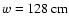 $w = \unit [128]{cm}$