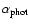 $\alpha_{{\rm phot}}$