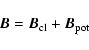\begin{displaymath}\vec B = \vec B_{\rm cl} + \vec B_{\rm pot}
\end{displaymath}