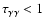 $\tau_{\gamma\gamma}<1$