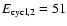 $E_{\rm cycl,2}=51$