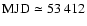 $\rm MJD\simeq 53~412$