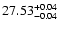 $\rm 27.53^{+0.04}_{-0.04}$