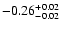 $\rm -0.26^{+0.02}_{-0.02}$