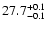 $\rm 27.7^{+0.1}_{-0.1}$