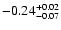 $\rm -0.24^{+0.02}_{-0.07}$