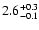 $\rm 2.6^{+0.3}_{-0.1}$