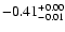 $\rm -0.41^{+0.00}_{-0.01}$