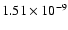 $1.51\times10^{-9}$