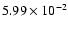 $5.99\times 10^{-2}$