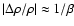 $\vert\Delta \rho / \rho\vert \approx 1/\beta$