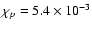 $\chi_p = 5.4\times10^{-3}$
