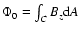 $\Phi_0 = \int_C
B_z {\rm d}A$