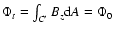 $\Phi_t = \int_{C'}B_z {\rm d}A = \Phi_0$