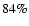 $84\%$