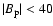 $\vert B_{\rm p}\vert<40$