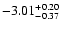 $\rm -3.01_{-0.37}^{+0.20}$