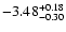 $\rm -3.48_{-0.30}^{+0.18}$