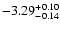 $\rm -3.29_{-0.14}^{+0.10}$