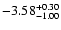 $\rm -3.58_{-1.00}^{+0.30}$