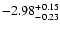 $\rm -2.98_{-0.23}^{+0.15}$