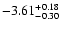 $\rm -3.61_{-0.30}^{+0.18}$