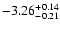 $\rm -3.26_{-0.21}^{+0.14}$