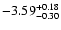 $\rm -3.59_{-0.30}^{+0.18}$