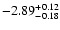 $\rm -2.89_{-0.18}^{+0.12}$