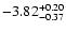 $\rm -3.82_{-0.37}^{+0.20}$