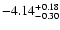 $\rm -4.14_{-0.30}^{+0.18}$