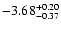 $\rm -3.68_{-0.37}^{+0.20}$