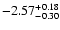 $\rm -2.57_{-0.30}^{+0.18}$