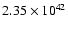 $ 2.35\times 10^{42 } $