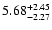 $\rm 5.68_{-2.27}^{+2.45} $