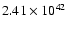 $ 2.41\times 10^{42 } $