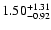 $\rm 1.50_{-0.92}^{+1.31} $